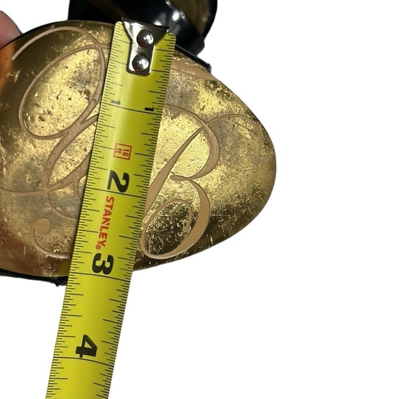 TED BAKER Chablise high shine  gloss black patent leather stiletto sandal mules - Picture 12 of 15